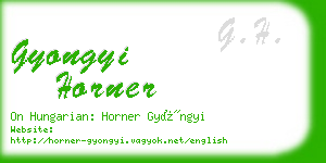 gyongyi horner business card